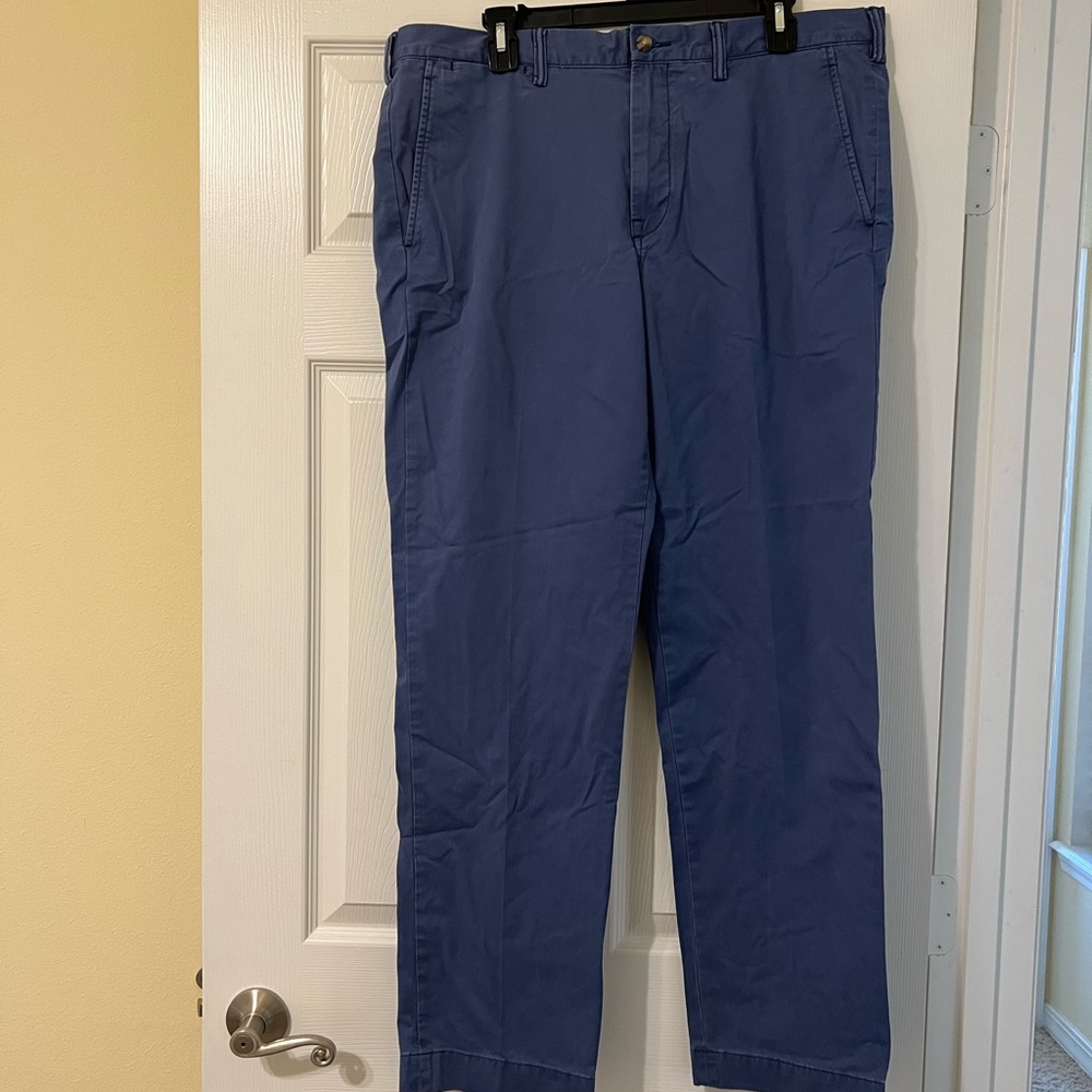 Polo by Ralph Lauren Blue Chinos with Flat Front Design